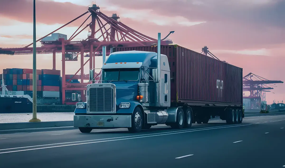 MIKE ZIMA TRUCKING LLC on the road between docks
